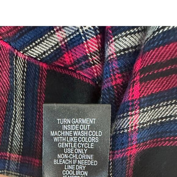 Torrid Black Plaid Button Down Shirt 3 3X Fall Autumn Country - Picture 5 of 7